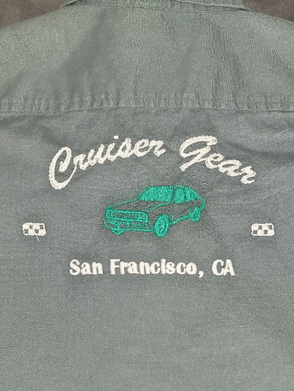 Old Navy Cruiser Gear Forest Green Short-Sleeve Mechanic Shirt for Kids